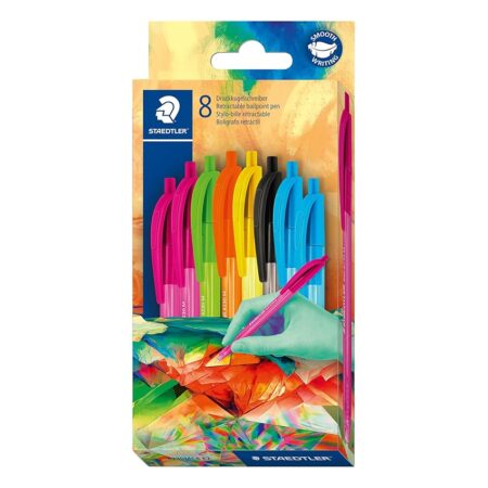 offerta a tempo: staedtler set di 8 penne a sfera — 69% da 6,16 € a 1,90 €