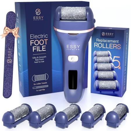 offerta a tempo: essy pedicure elettrico professionale piedi con 5 rulli sostituibili rimuovi calli — 17% da 41,97 € a 34,97 €