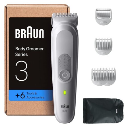 offerta a tempo: braun rasoio elettrico corpo uomo series 3, +6 strumenti di rasatura — 33% da 59,99 € a 39,99 €