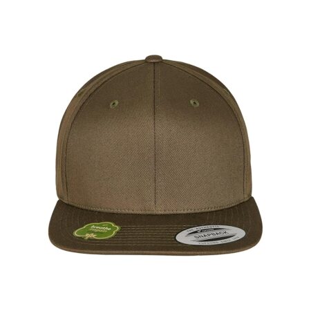 offerta a tempo: flexfit unisex adult organic cotton snapback baseball cap, burnt olive — 10% da 17,90 € a 16,19 €