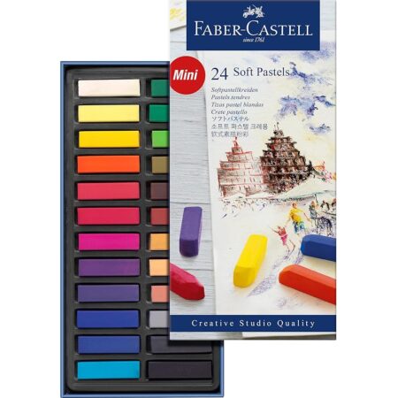offerta a tempo: faber castell 128224 mini pastelli morbidi studio quality, astuccio in cartone da 24 pezzi — 34% da 12,89 € a 8,50 €