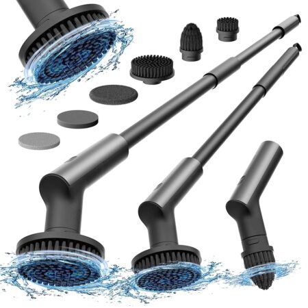 offerta a tempo: hoto spazzola rotante pulizia elettronica, spazzola da doccia per bagno con protezione ipx7 — 20% da 106,99 € a 85,59 €