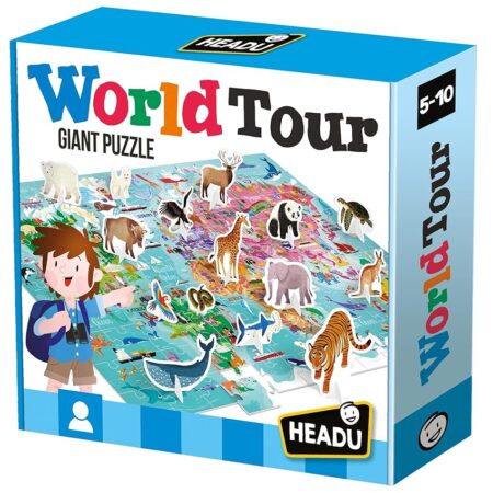 offerta a tempo: headu world tour un grande puzzle per scoprire il mondo mu26258 gioco educativo per bambini 5 — 28% da 18,99 € a 13,59 €