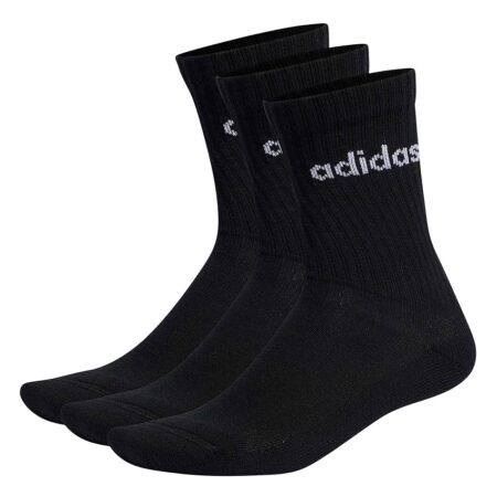 offerta a tempo: adidas unisex adulto linear crew cushioned socks 3 pairs, black / white — 30% da 10,00 € a 6,99 €