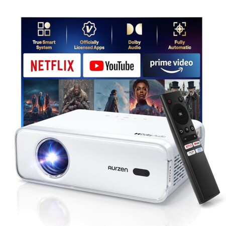 offerta a tempo: aurzen eazze d1 proiettore intelligente supporta 4k con wifi e bluetooth — 38% da 159,99 € a 99,99 €