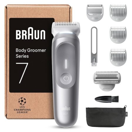 offerta a tempo: braun rasoio elettrico corpo uomo series 7, +8 strumenti cura corpo — 38% da 119,99 € a 74,99 €