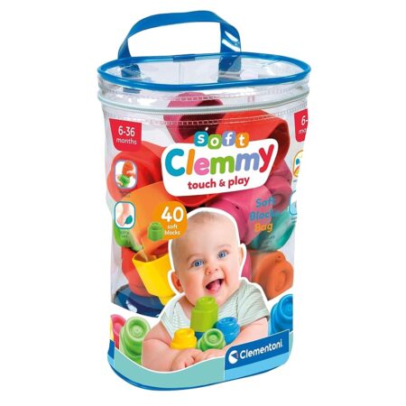 offerta a tempo: clementoni clemmy 40 mattoncini per costruzioni, gioco prima infanzia made in italy — 12% da 24,90 € a 21,99 €