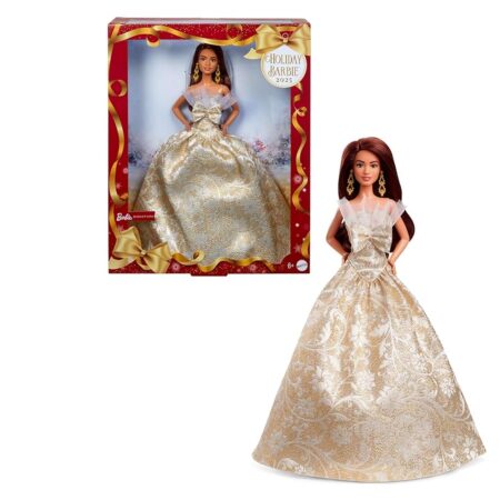 offerta a tempo: barbie signature magia delle feste 2025, bambola da collezione con capelli castani — 10% da 65,99 € a 59,09 €