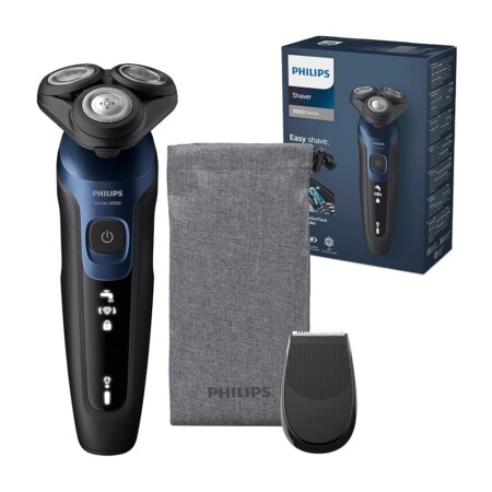 offerta a tempo: rasoio elettrico philips serie 5000 rasoio elettrico da uomo wet & dry in blu metallizzato — 28% da 89,99 € a 64,98 €