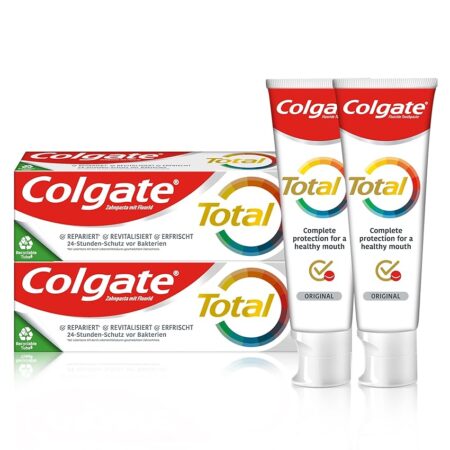offerta a tempo: colgate dentifricio total 2 pezzi — 50% da 7,52 € a 3,76 €