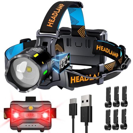 offerta a tempo: 160000 lux 11 modalità torcia frontale rosso avviso e sensore — 15% da 30,99 € a 26,34 €