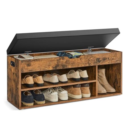 offerta a tempo: vasagle scarpiera panca ingresso, panca contenitore con cuscino imbottito — 15% da 71,99 € a 61,19 €