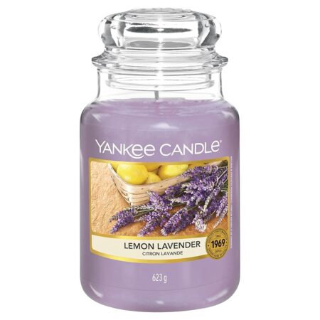 offerta a tempo: yankee candle candela profumata in giara grande | lavanda al limone | durata fino — 31% da 34,90 € a 24,14 €