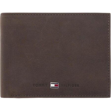 offerta a tempo: tommy hilfiger uomo portafoglio johnson con scomparto monete, marrone (brown) — 34% da 74,90 € a 49,21 €