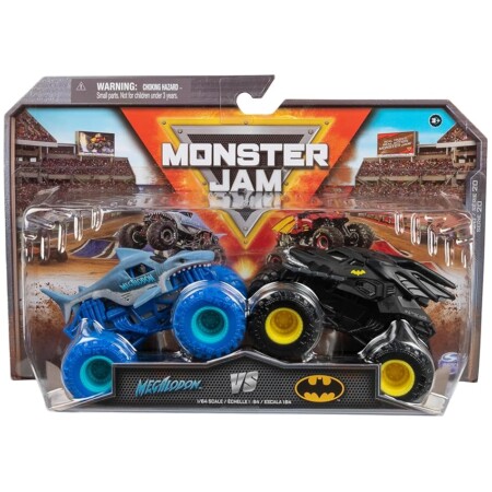 offerta a tempo: monster jam stadio confezione originale due con batmobile vs. megalodon — 12% da 13,99 € a 12,26 €