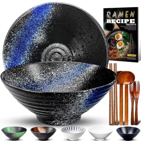 offerta a tempo: 2 ciotole per ramen in ceramica + kit di accessori — 50% da 39,98 € a 19,99 €