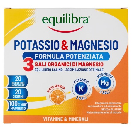 offerta a tempo: equilibra integratori alimentari potassio e magnesio formula potenziata 20 bustine — 47% da 12,99 € a 6,90 €