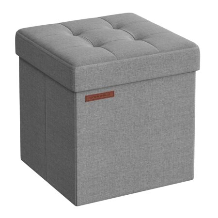 offerta a tempo: songmics pouf contenitore da 38 cm, cassapanca pieghevole — 38% da 25,99 € a 15,99 €