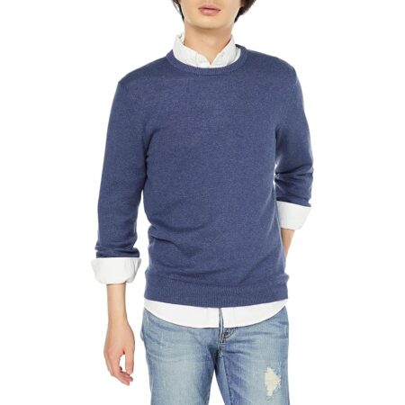 offerta a tempo: amazon essentials maglione girocollo a maniche lunghe, 100% cotone — 17% da 19,90 € a 16,60 €