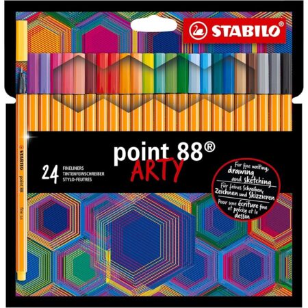 offerta a tempo: stabilo point 88 fineliner arty astuccio da 24 colori assortiti — 28% da 26,40 € a 18,92 €