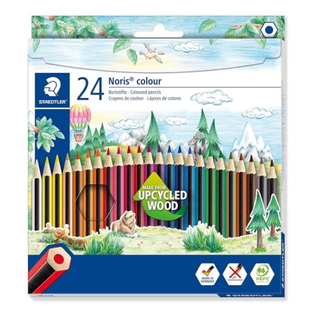 offerta a tempo: staedtler matite colorate noris colour, confezione da 24 colori — 15% da 8,39 € a 7,12 €