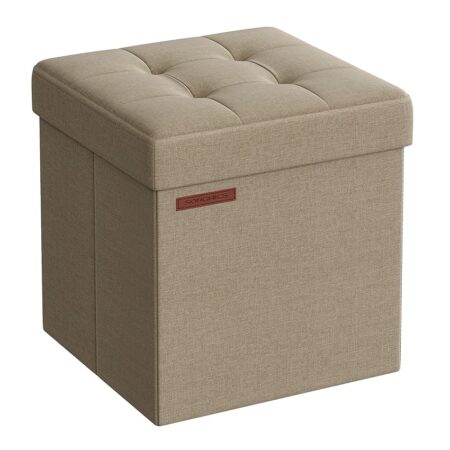 offerta a tempo: songmics pouf poggiapiedi con contenitore — 40% da 25,99 € a 15,49 €