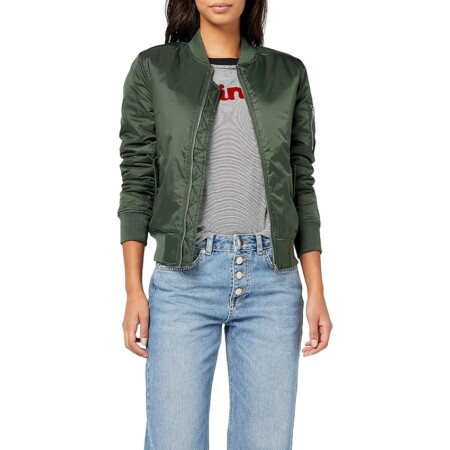 offerta a tempo: urban classics giacca bomber da donna leggera, tasca sul braccio — 35% da 59,90 € a 38,99 €