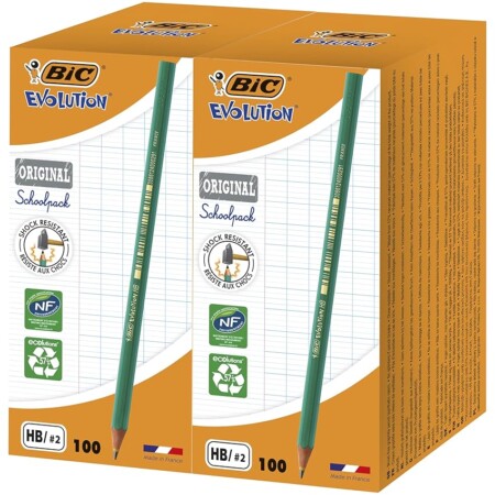 offerta a tempo: bic evolution ecolutions, maxi pack matite grafite — 18% da 19,89 € a 16,29 €