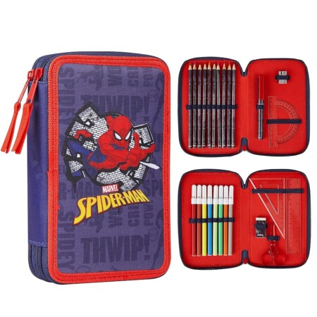 offerta a tempo: marvel astuccio scuola porta penne completo di set cancelleria astuccio 3 scomparti — 24% da 20,49 € a 15,57 €