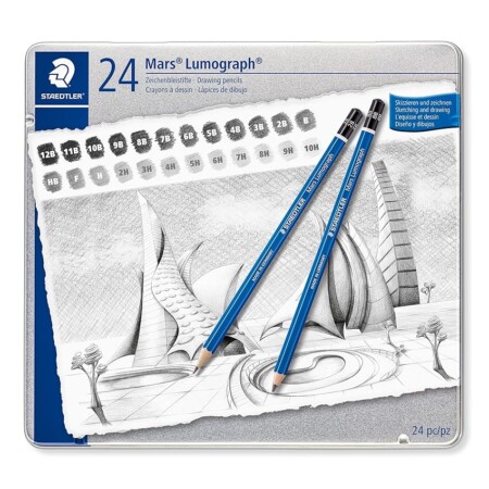offerta a tempo: staedtler mars lumograph set matite da disegno e scrittura con mine di varie gradazioni — 16% da 30,29 € a 25,49 €