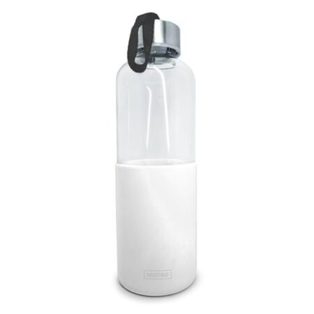 offerta a tempo: nerthus fih 403 bottiglia di vetro da 600 ml bianco, borosilicato e silicone — 27% da 13,17 € a 9,61 €