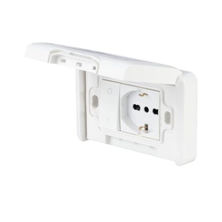 offerta a tempo: poly pool pp6098x kit incasso premontato con presa schuko esterna da muro e interruttore — 8% da 14,18 € a 12,99 €