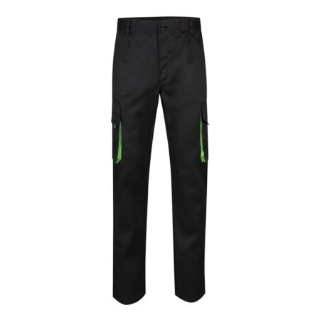 offerta a tempo: velilla 103004 pantaloni multitasche, nero e verde lime — 21% da 24,63 € a 19,49 €