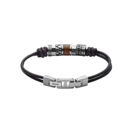 offerta a tempo: fossil bracciale da uomo, lunghezza: 20 + 1,5 cm bracciale in acciaio inossidabile argento — 20% da 55,00 € a 44,03 €