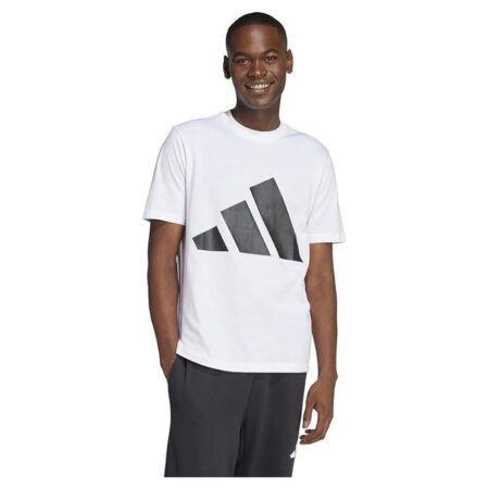 offerta a tempo: adidas uomo essentials big logo single jersey tee, white/black — 36% da 28,00 € a 17,95 €