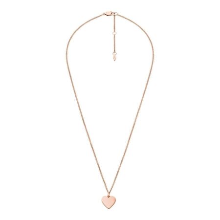offerta a tempo: fossil collana da donna in acciaio inossidabile tonalità oro rosa con chiusura a moschettone — 23% da 45,00 € a 34,48 €