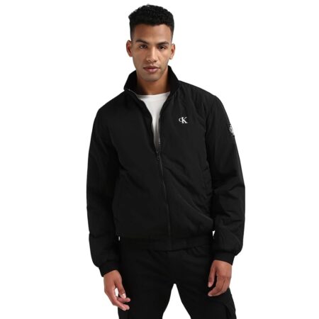 offerta a tempo: calvin klein uomo giacca padded harrington calda, nero (ck black) — 20% da 149,90 € a 119,92 €