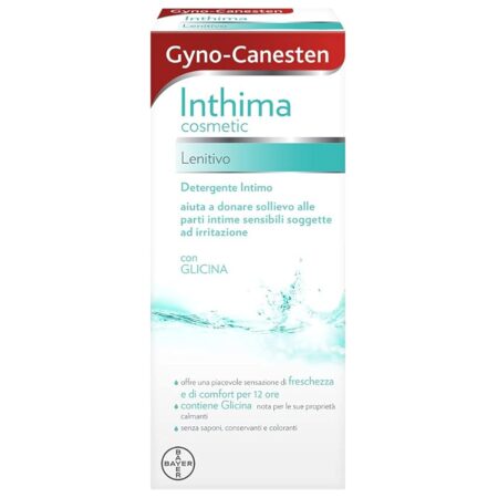 offerta a tempo: gyno canesten inthima cosmetic lenitivo per igiene intima, detergente 12 ore di comfort e freschezza — 17% da 4,96 € a 4,10 €