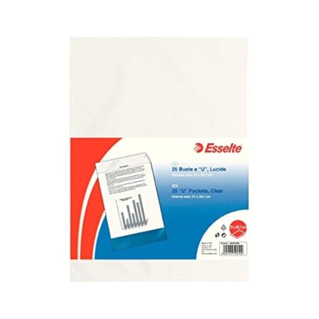 offerta a tempo: esselte de luxe buste lucide con apertura a u confezione da 25 unità — 24% da 7,89 € a 5,99 €