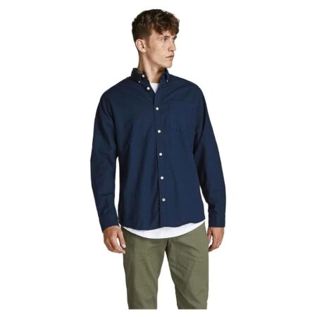 offerta a tempo: jack&jones jjeoxford shirt l/s s21 noos, camicia uomini — 10% da 29,99 € a 26,99 €