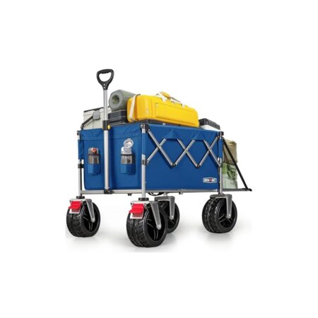 offerta a tempo: overmont carrello da giardino pieghevole 200 l/136kg carrelli da trasporto extra lungo — 24% da 158,39 € a 120,99 €