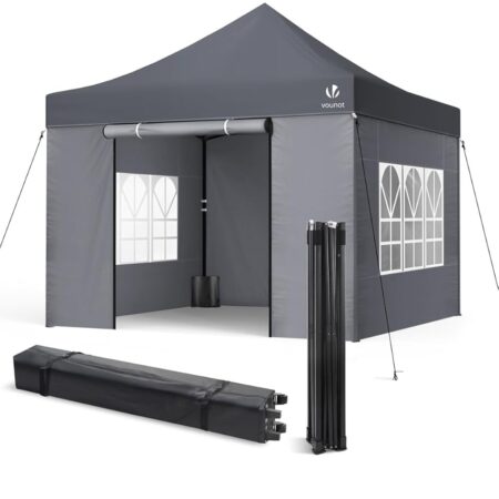 offerta a tempo: vounot gazebo 3x3m pieghevole con 4 parti laterali, gazebo da giardino tenda padiglione — 17% da 149,99 € a 124,99 €