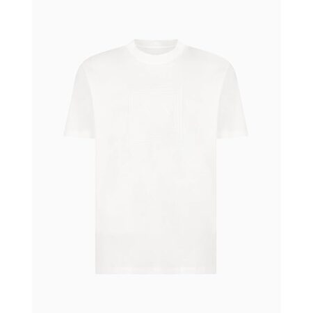 offerta a tempo: armani exchange limited blue edition box logo tee t shirt, bianco sporco — 30% da 80,00 € a 56,00 €