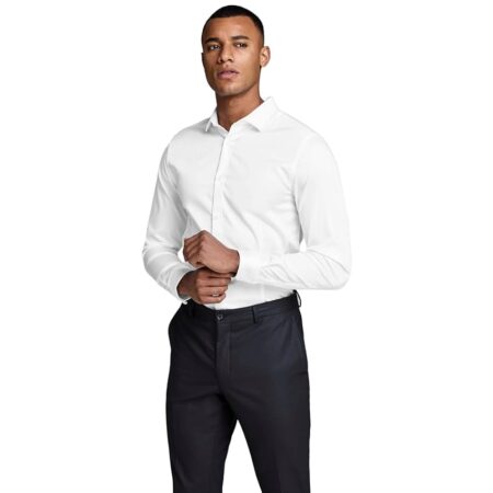 offerta a tempo: jack & jones jjprparma shirt l/s noos camicia, bianco — 29% da 49,99 € a 35,70 €