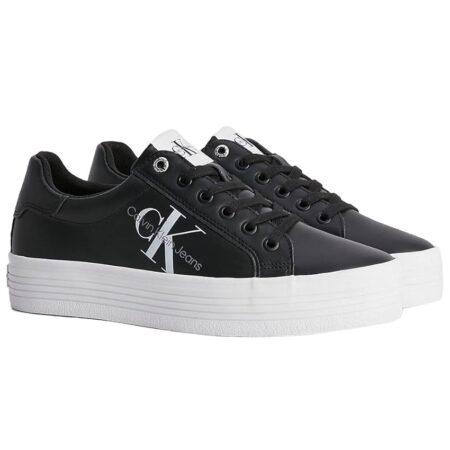 offerta a tempo: calvin klein donna sneakers vulcanizzate vulc flatform laceup low lth zeppa — 40% da 99,90 € a 59,99 €