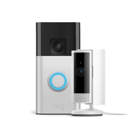offerta a tempo: ring videocitofono smart + telecamera di sorveglianza da interno — 67% da 149,98 € a 49,99 €