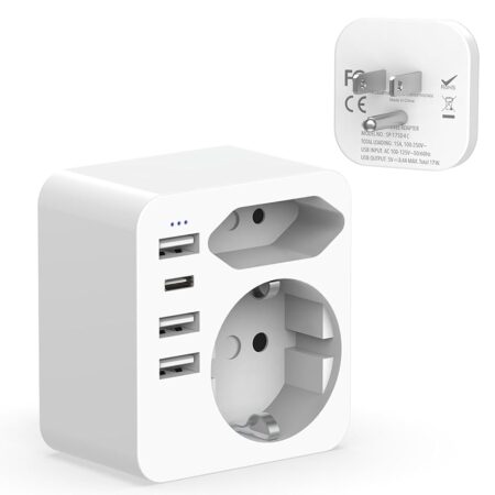 offerta a tempo: adattatore presa americana,3 usb a e 1 usb c presa americana adattatore italiana — 15% da 13,99 € a 11,89 €