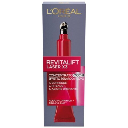 offerta a tempo: l'oréal paris contorno occhi revitalift laser x3, azione antirughe anti — 24% da 12,20 € a 9,27 €