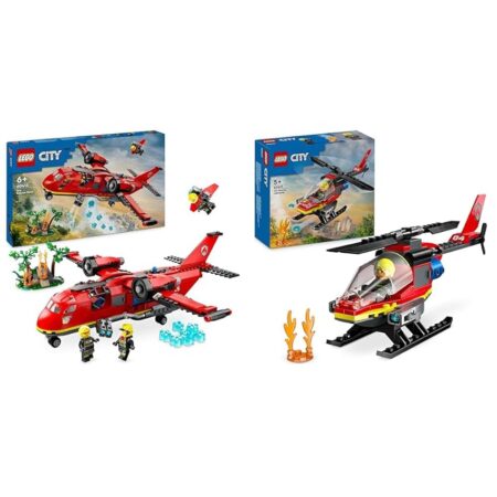 offerta a tempo: lego city aereo antincendio, giocattolo dei vigili del fuoco per bambini e bambine — 30% da 69,98 € a 48,98 €