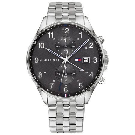 offerta a tempo: tommy hilfiger orologio analogico multifunzione al quarzo da uomo con cinturino in — 38% da 190,80 € a 117,99 €